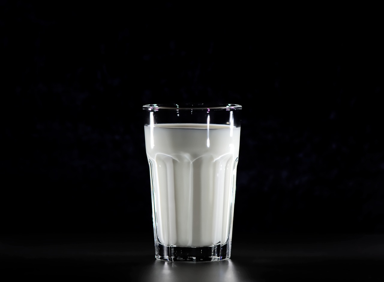 glass, milk, healthy